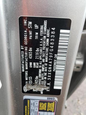 Photo 11 VIN: 5XXGN4A79FG483384 - KIA OPTIMA EX 