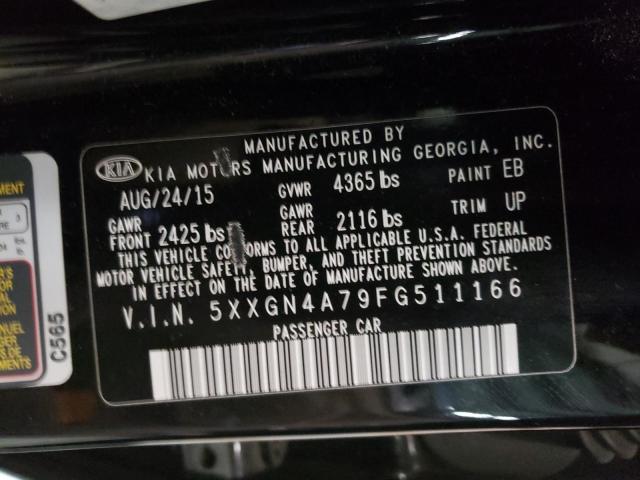 Photo 9 VIN: 5XXGN4A79FG511166 - KIA OPTIMA EX 