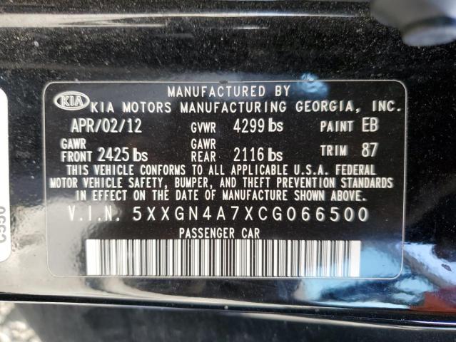 Photo 11 VIN: 5XXGN4A7XCG066500 - KIA OPTIMA 