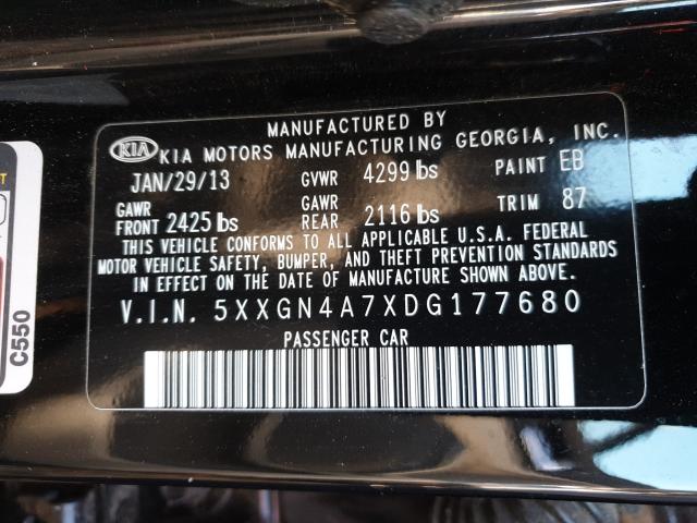 Photo 9 VIN: 5XXGN4A7XDG177680 - KIA OPTIMA EX 