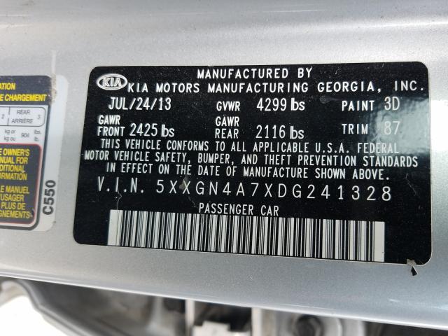 Photo 9 VIN: 5XXGN4A7XDG241328 - KIA OPTIMA EX 