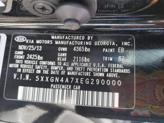 Photo 12 VIN: 5XXGN4A7XEG290000 - KIA OPTIMA EX 