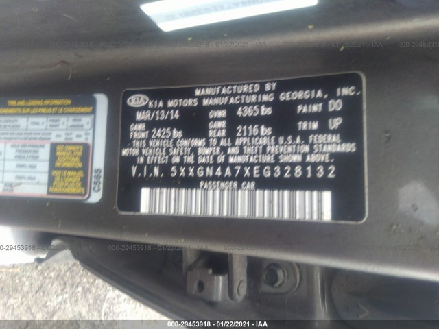 Photo 8 VIN: 5XXGN4A7XEG328132 - KIA OPTIMA 