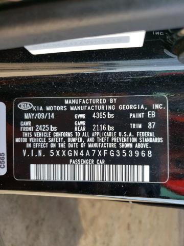 Photo 11 VIN: 5XXGN4A7XFG353968 - KIA OPTIMA 