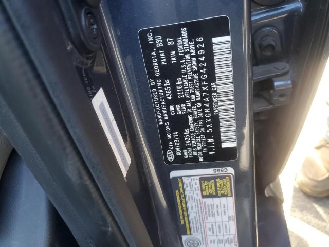 Photo 11 VIN: 5XXGN4A7XFG424926 - KIA OPTIMA EX 