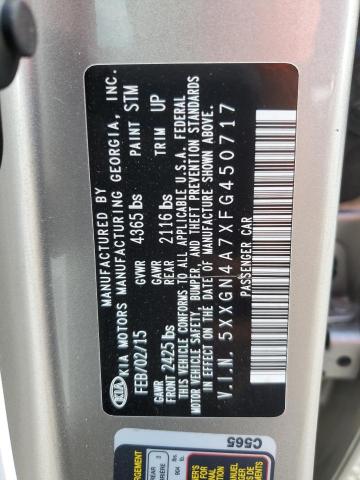 Photo 11 VIN: 5XXGN4A7XFG450717 - KIA OPTIMA 