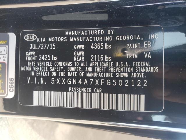 Photo 11 VIN: 5XXGN4A7XFG502122 - KIA OPTIMA EX 