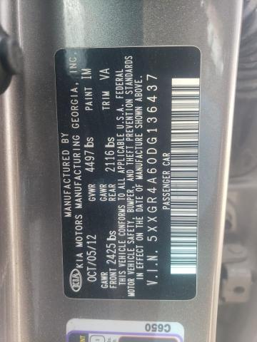 Photo 12 VIN: 5XXGR4A60DG136437 - KIA OPTIMA SX 