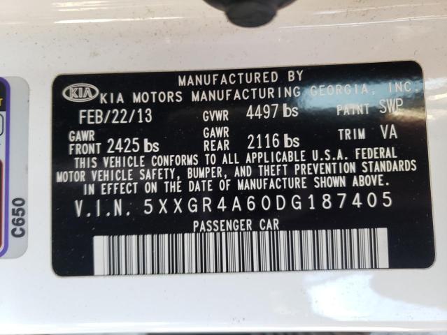 Photo 11 VIN: 5XXGR4A60DG187405 - KIA OPTIMA 