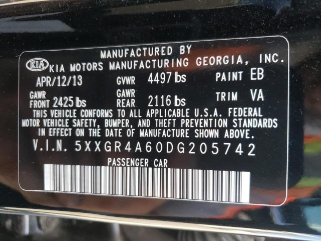 Photo 9 VIN: 5XXGR4A60DG205742 - KIA OPTIMA SX 