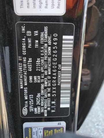 Photo 12 VIN: 5XXGR4A60EG265490 - KIA OPTIMA 