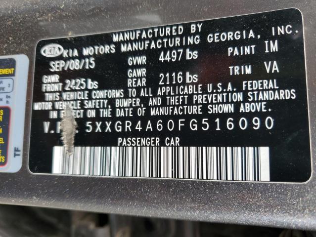 Photo 11 VIN: 5XXGR4A60FG516090 - KIA OPTIMA 