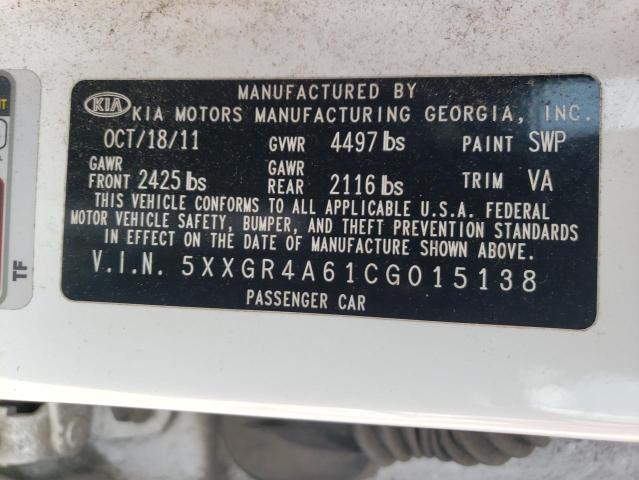 Photo 11 VIN: 5XXGR4A61CG015138 - KIA OPTIMA 