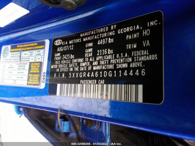 Photo 8 VIN: 5XXGR4A61DG114446 - KIA OPTIMA 