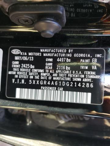 Photo 9 VIN: 5XXGR4A61DG214286 - KIA OPTIMA SX 