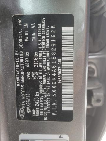 Photo 9 VIN: 5XXGR4A61EG291628 - KIA OPTIMA 