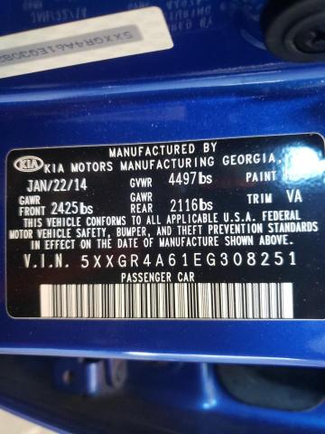 Photo 9 VIN: 5XXGR4A61EG308251 - KIA OPTIMA SX 