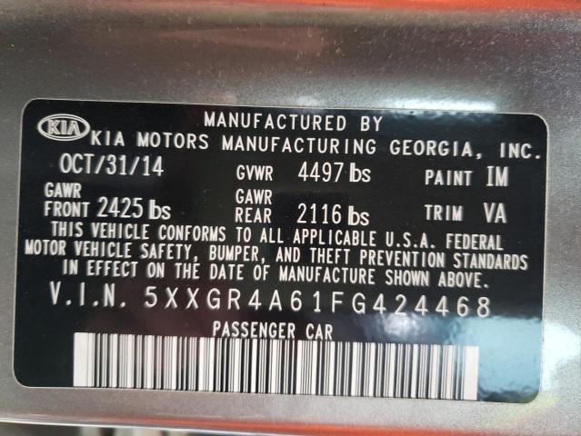 Photo 9 VIN: 5XXGR4A61FG424468 - KIA OPTIMA SX 