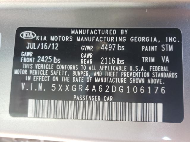 Photo 9 VIN: 5XXGR4A62DG106176 - KIA OPTIMA 