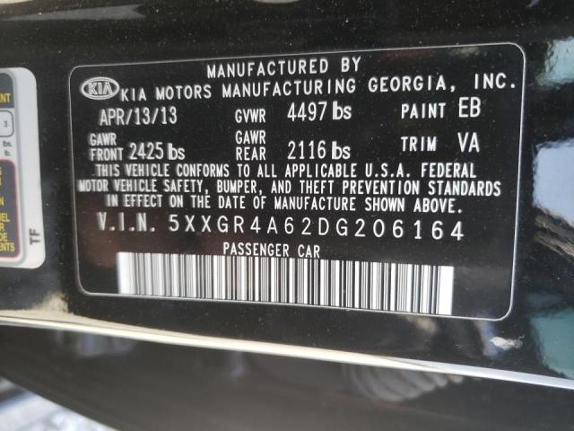 Photo 9 VIN: 5XXGR4A62DG206164 - KIA OPTIMA SX 