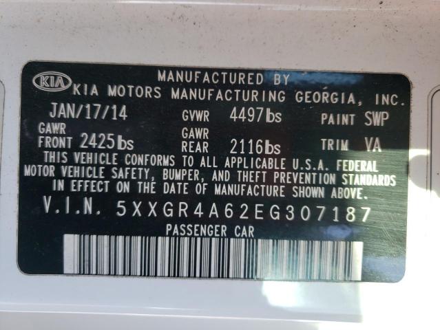 Photo 9 VIN: 5XXGR4A62EG307187 - KIA OPTIMA SX 