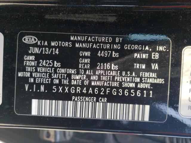 Photo 9 VIN: 5XXGR4A62FG365611 - KIA OPTIMA 