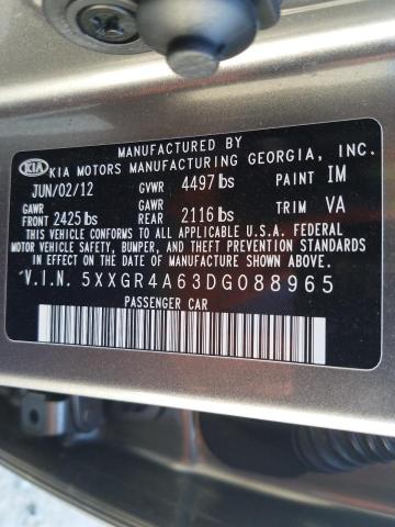 Photo 9 VIN: 5XXGR4A63DG088965 - KIA OPTIMA SX 