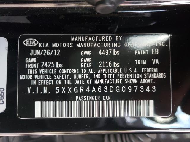 Photo 9 VIN: 5XXGR4A63DG097343 - KIA OPTIMA SX 