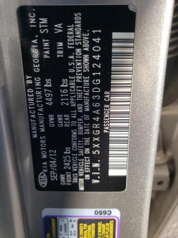 Photo 11 VIN: 5XXGR4A63DG124041 - KIA OPTIMA 