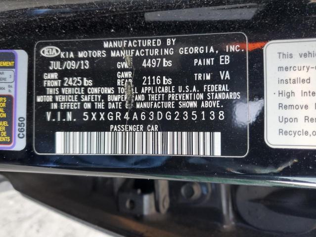 Photo 11 VIN: 5XXGR4A63DG235138 - KIA OPTIMA SX 