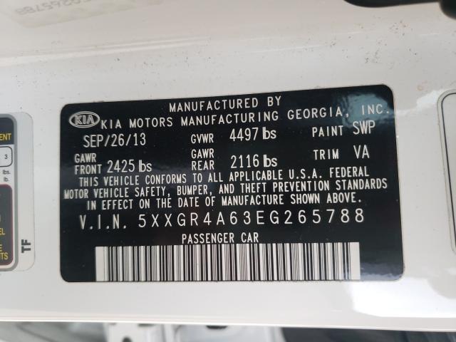 Photo 9 VIN: 5XXGR4A63EG265788 - KIA OPTIMA SX 