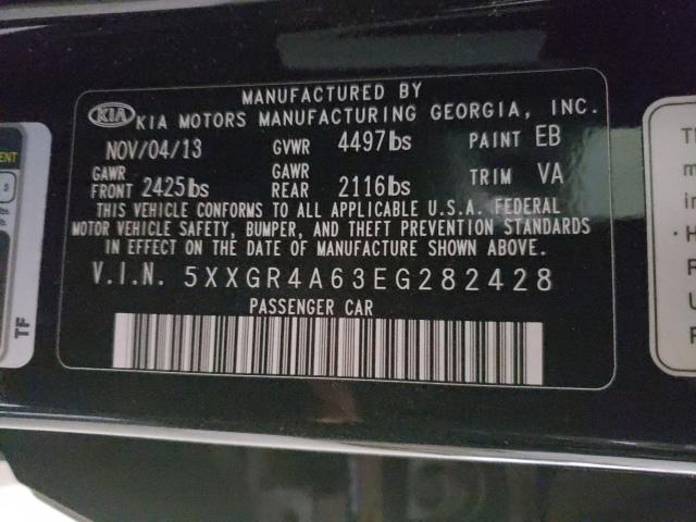 Photo 9 VIN: 5XXGR4A63EG282428 - KIA OPTIMA SX 