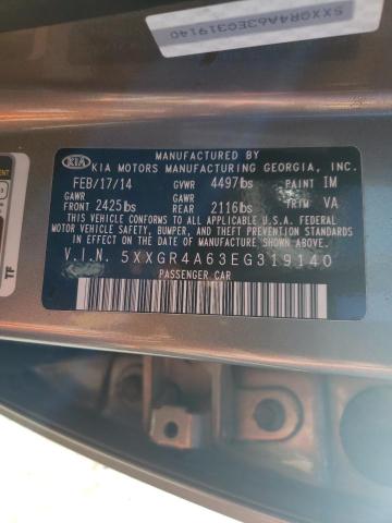 Photo 9 VIN: 5XXGR4A63EG319140 - KIA OPTIMA SX 