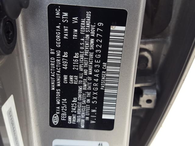 Photo 9 VIN: 5XXGR4A63EG322779 - KIA OPTIMA SX 