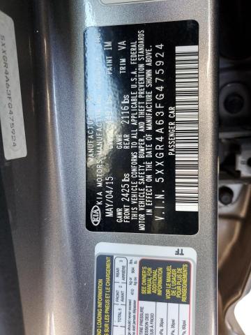 Photo 11 VIN: 5XXGR4A63FG475924 - KIA OPTIMA 