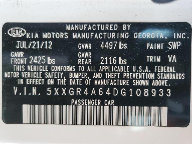 Photo 9 VIN: 5XXGR4A64DG108933 - KIA OPTIMA SX 