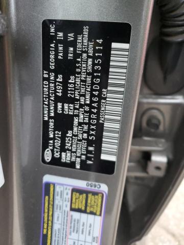 Photo 11 VIN: 5XXGR4A64DG135114 - KIA OPTIMA 