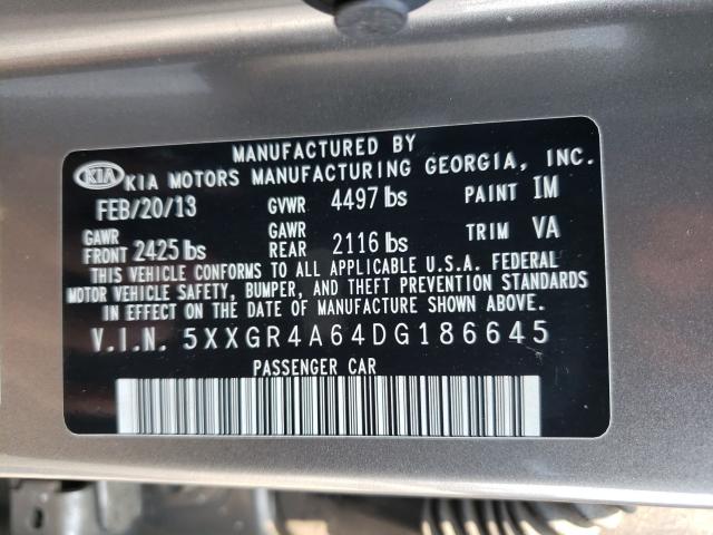 Photo 9 VIN: 5XXGR4A64DG186645 - KIA OPTIMA SX 