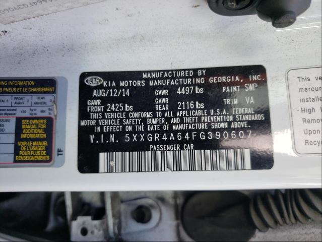 Photo 9 VIN: 5XXGR4A64FG390607 - KIA OPTIMA SX 