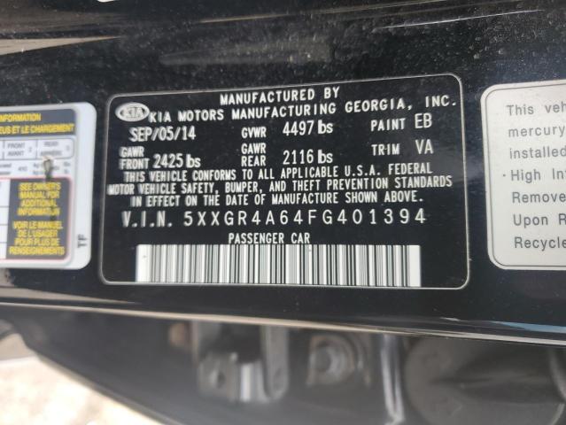 Photo 11 VIN: 5XXGR4A64FG401394 - KIA OPTIMA 