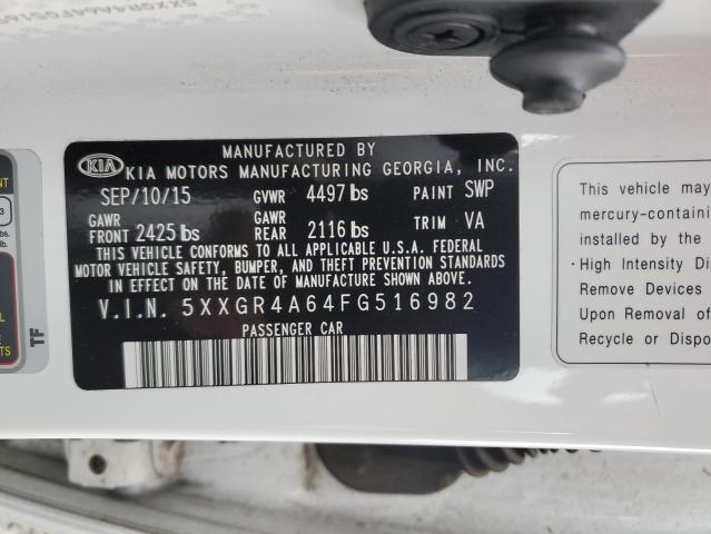 Photo 11 VIN: 5XXGR4A64FG516982 - KIA OPTIMA SX 