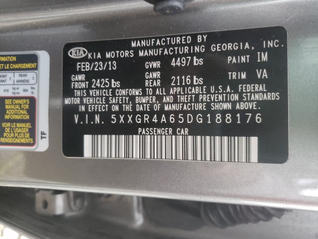 Photo 9 VIN: 5XXGR4A65DG188176 - KIA OPTIMA SX 