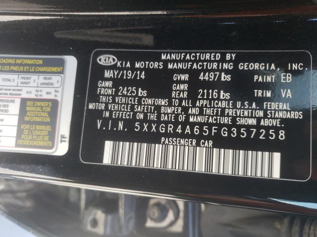 Photo 9 VIN: 5XXGR4A65FG357258 - KIA OPTIMA SX 