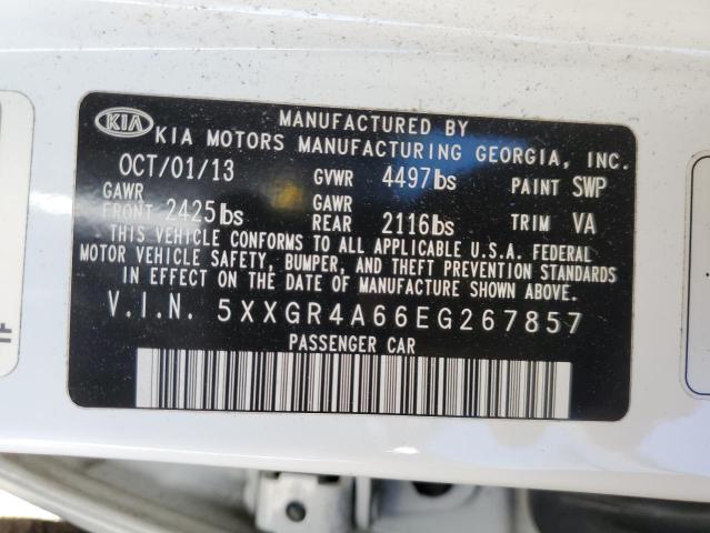 Photo 11 VIN: 5XXGR4A66EG267857 - KIA OPTIMA SX 