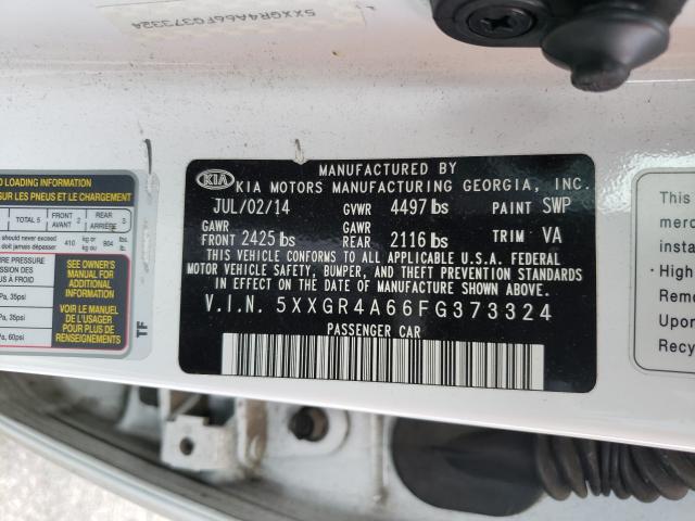 Photo 9 VIN: 5XXGR4A66FG373324 - KIA OPTIMA SX 