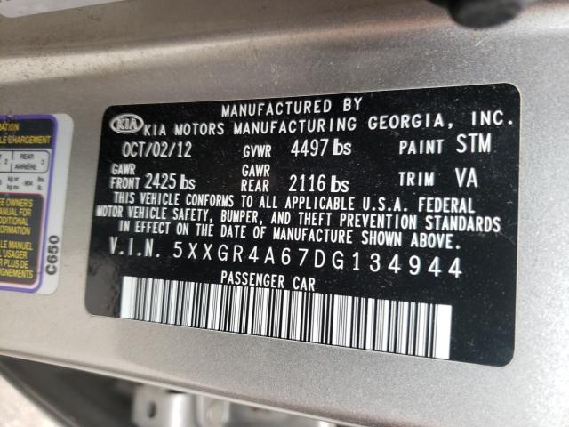 Photo 9 VIN: 5XXGR4A67DG134944 - KIA OPTIMA SX 