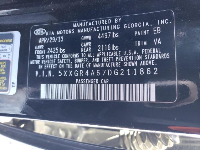 Photo 12 VIN: 5XXGR4A67DG211862 - KIA OPTIMA 