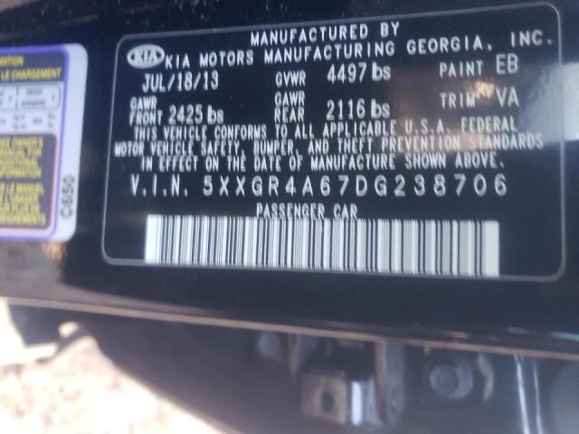 Photo 9 VIN: 5XXGR4A67DG238706 - KIA OPTIMA SX 