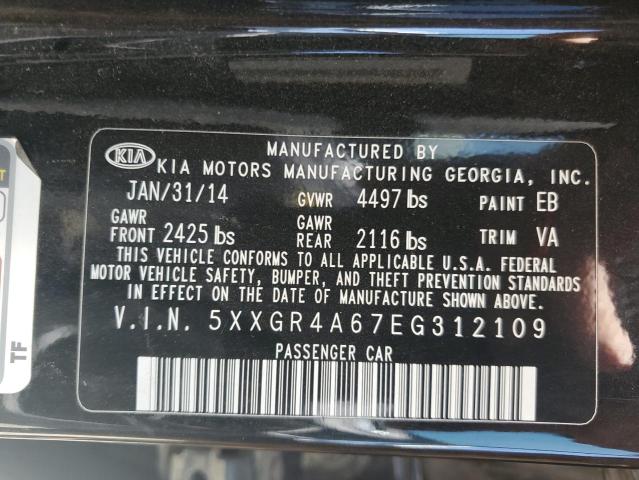 Photo 11 VIN: 5XXGR4A67EG312109 - KIA OPTIMA 