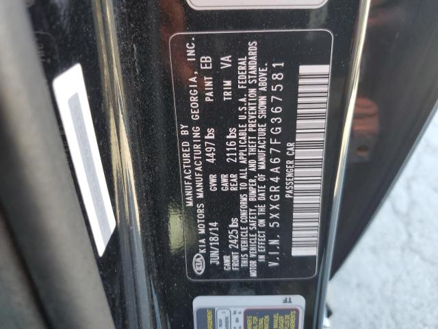 Photo 12 VIN: 5XXGR4A67FG367581 - KIA OPTIMA SX 